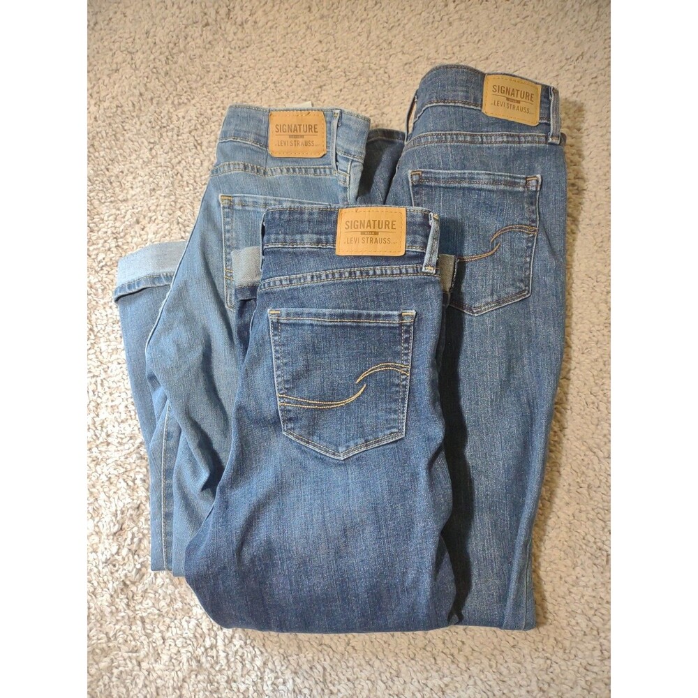 Levi Strauss Gold Signature Denim Women’s Sz 2M Jeggings Lot Of 3 Mid Rise